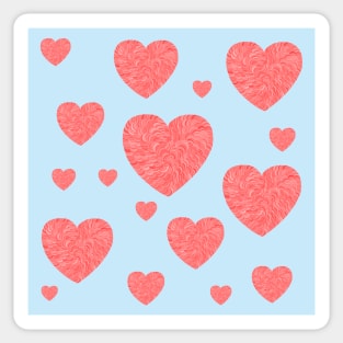 Christmas Peppermint Hearts Pattern Sticker